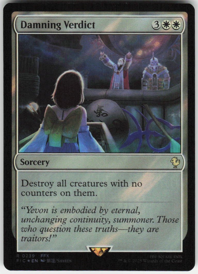 Damning Verdict (Surge Foil) R Commander: FINAL FANTASY 239 NM