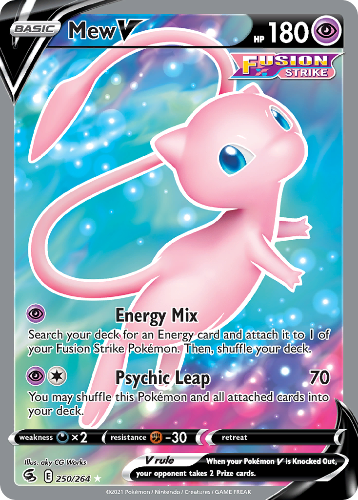 Mew V 250/264 Ultra Rare Fusion Strike NM/M