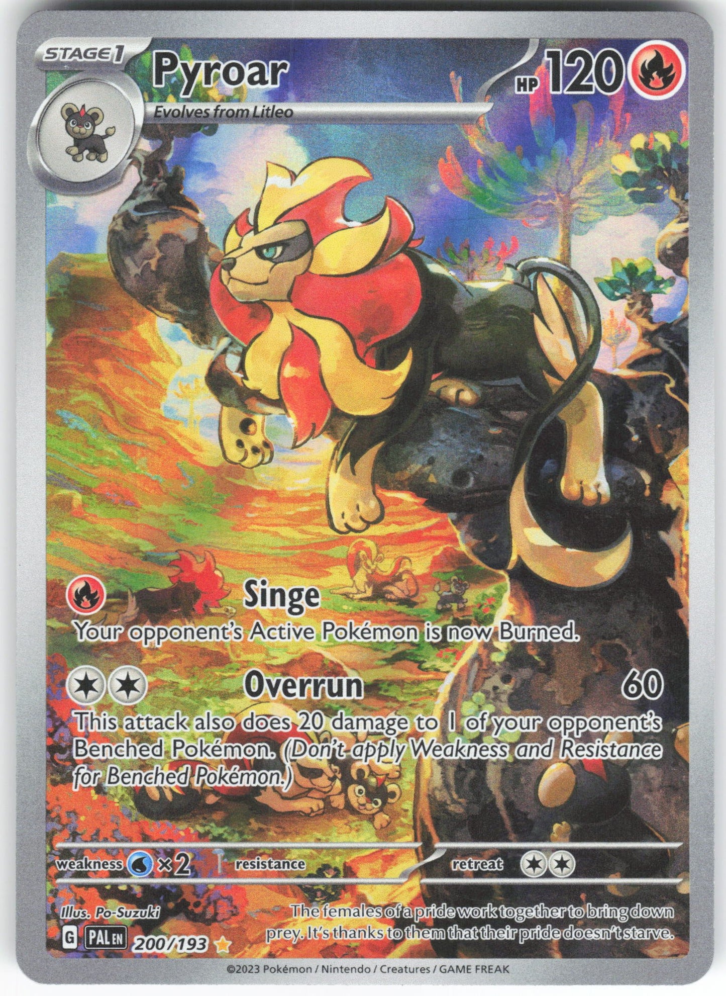 Pyroar - Illustration Rare SV02: Paldea Evolved 200/193 NM