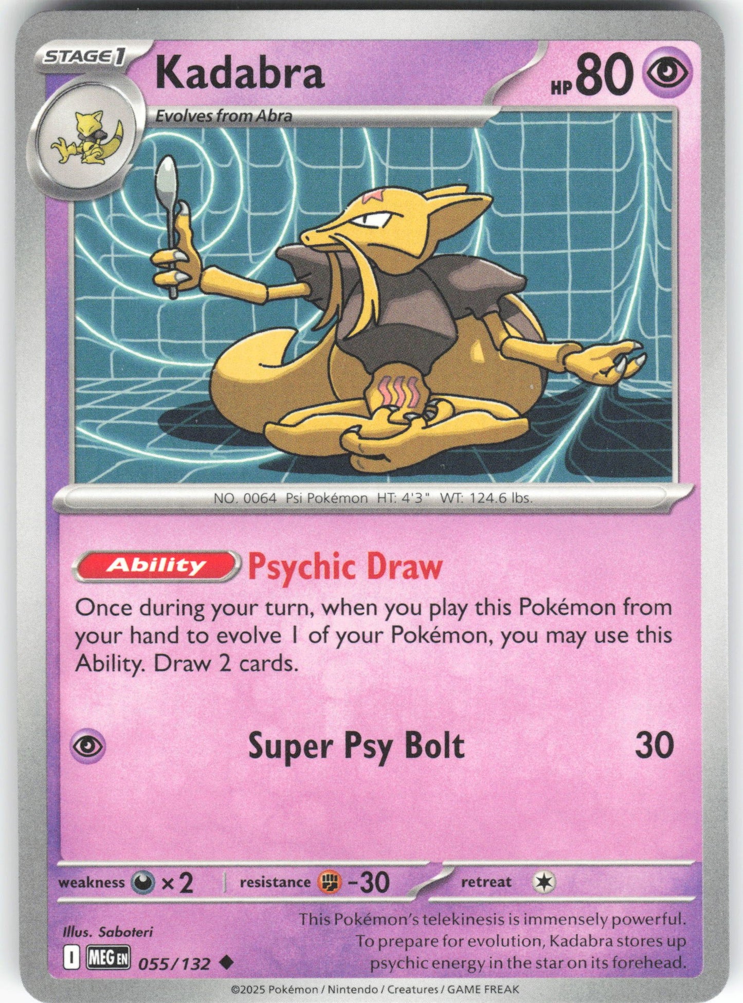 Kadabra Uncommon ME01: Mega Evolution 055/132 NM