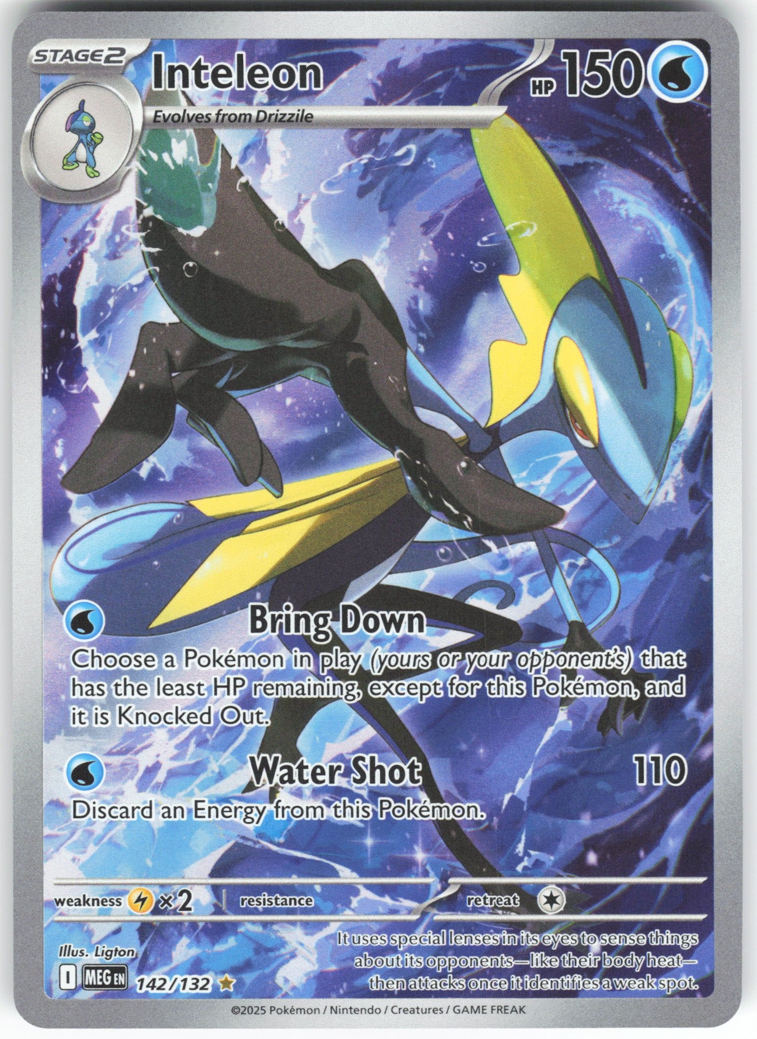 Inteleon - Illustration Rare ME01: Mega Evolution 142/132 NM