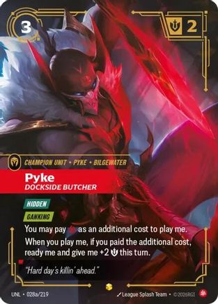 Pyke - Dockside Butcher (Alternate Art) 028A/219 Showcase Unleashed NM/M
