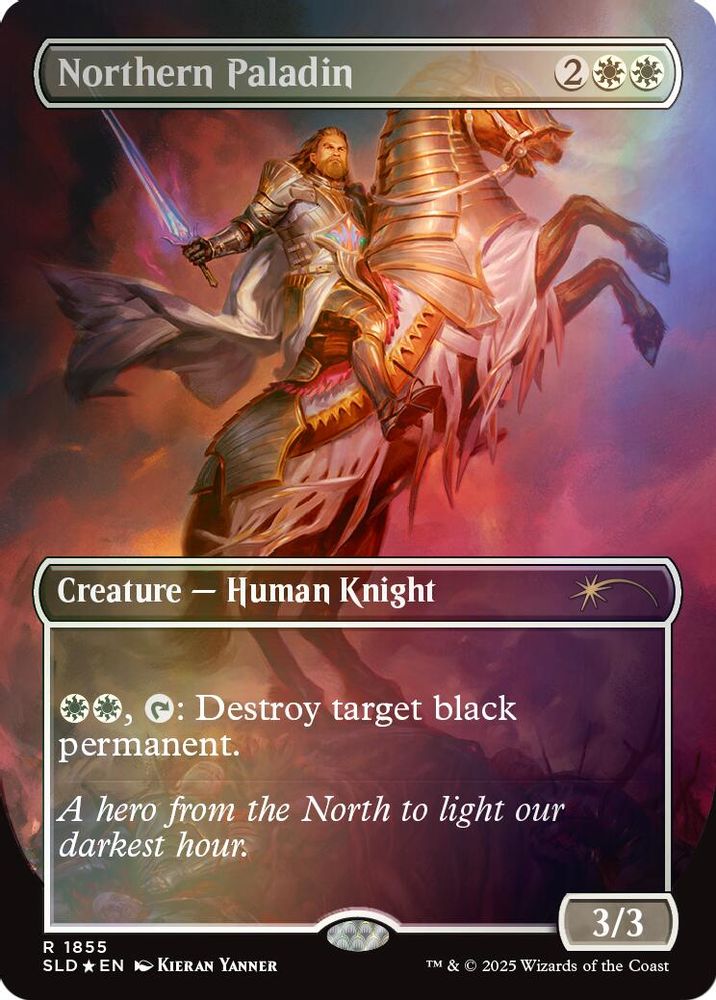 Northern Paladin (Rainbow Foil) 1855 Rare Secret Lair Drop Series Holo NM/M