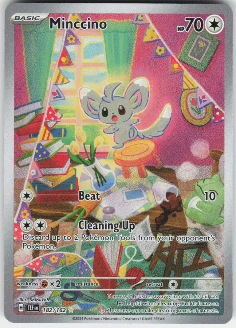 Minccino - Illustration Rare SV05: Temporal Forces 182/162 NM