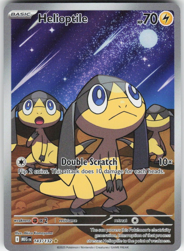Helioptile - Illustration Rare ME01: Mega Evolution 143/132 NM