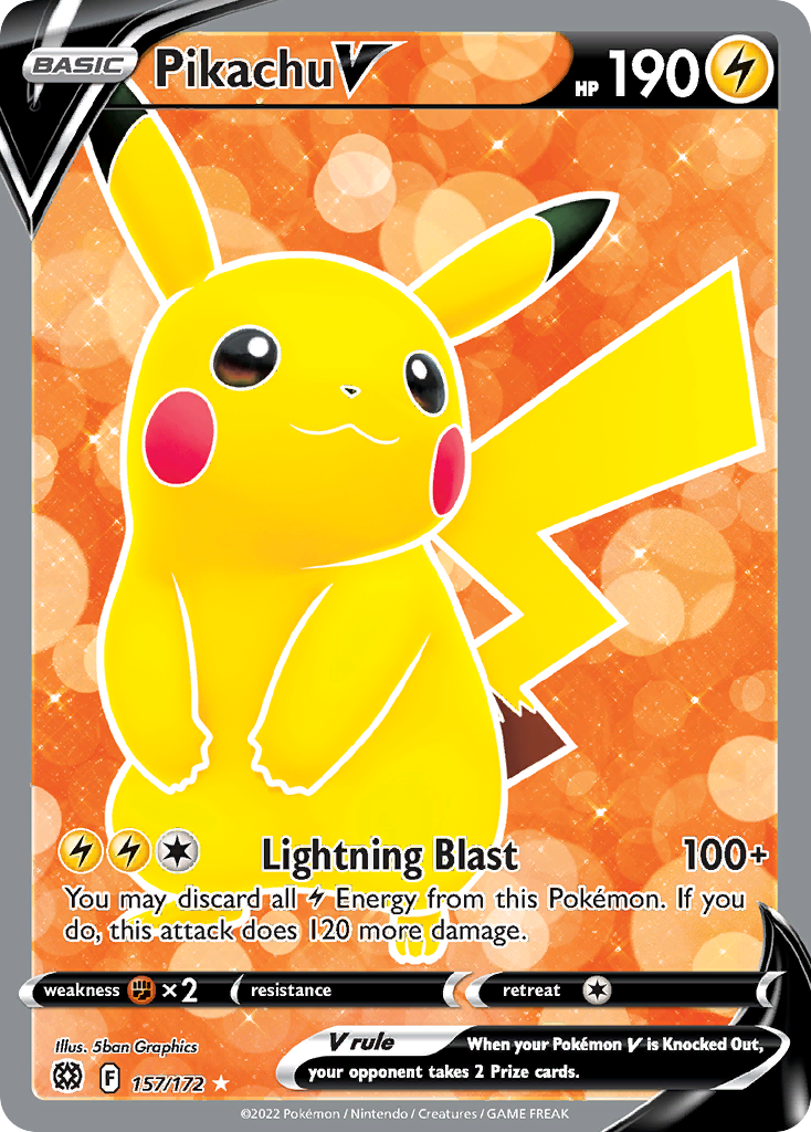 Pikachu V 157/172 Ultra Rare Brilliant Stars NM/M