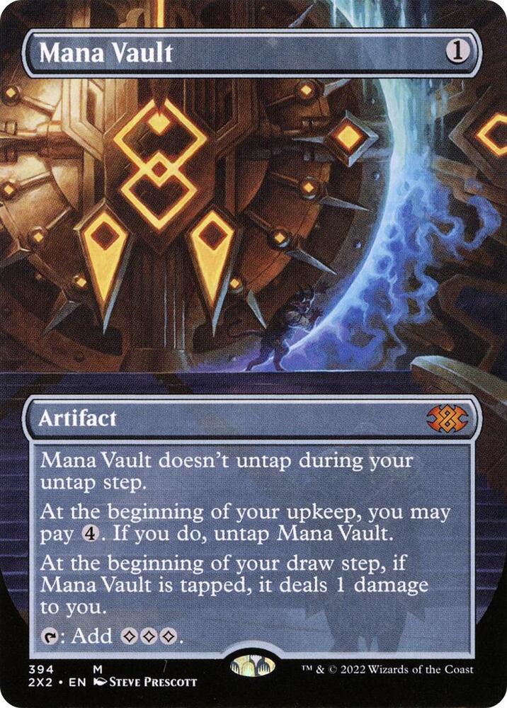 Mana Vault (Borderless) 394 Mythic Foil Double Masters 2022 NM/M