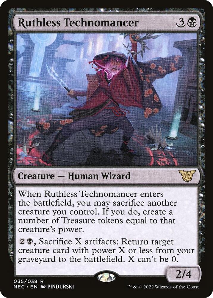 Ruthless Technomancer 35 Rare Commander: Kamigawa: Neon Dynasty NM/M