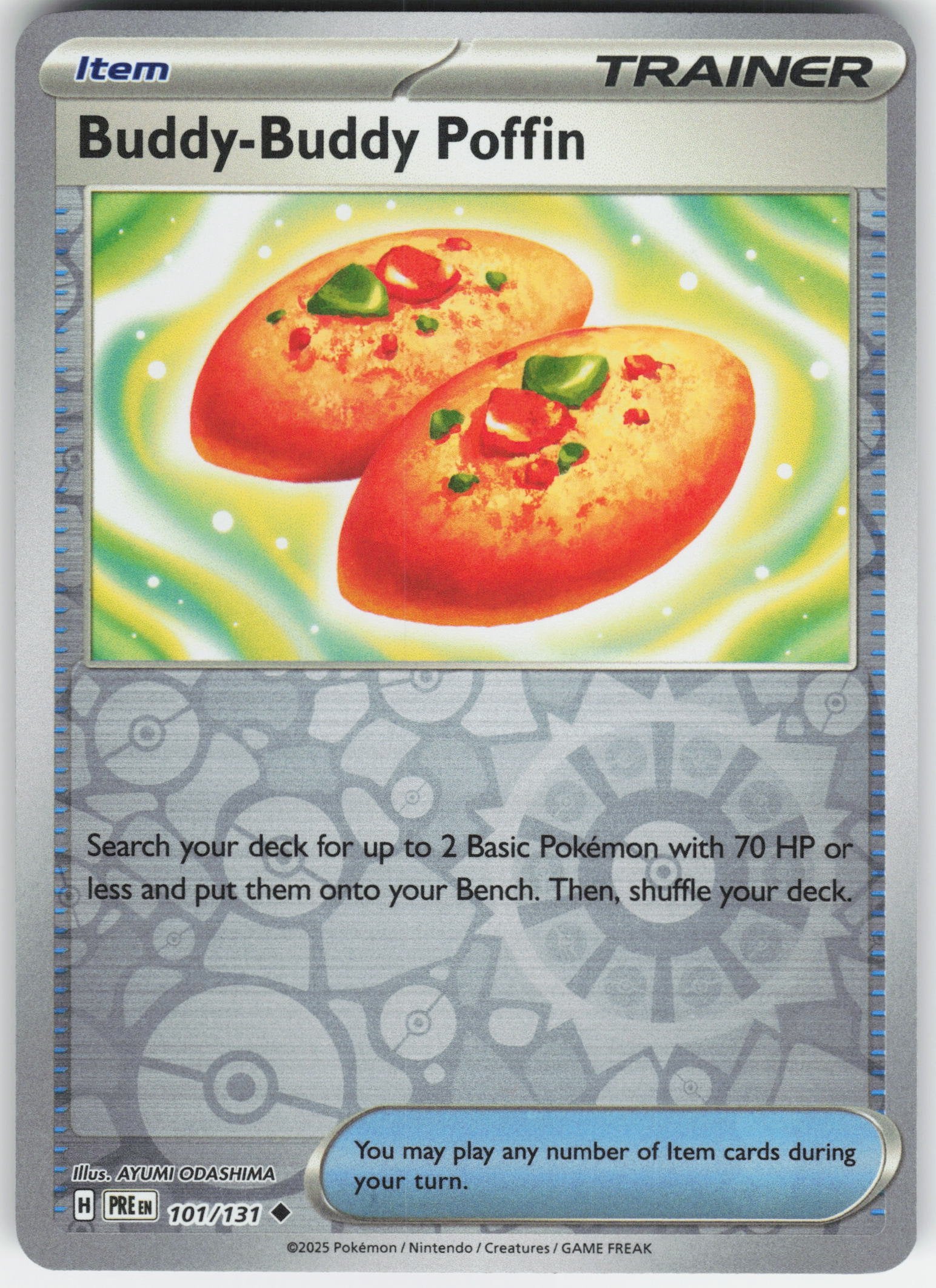 Buddy-Buddy Poffin Uncommon SV: Prismatic Evolutions 101/131 NM Rev Holo