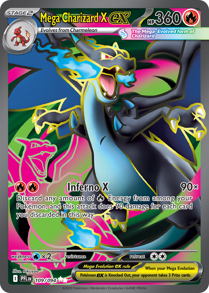 Mega Charizard X ex 109/094 Ultra Rare Phantasmal Flames NM/M