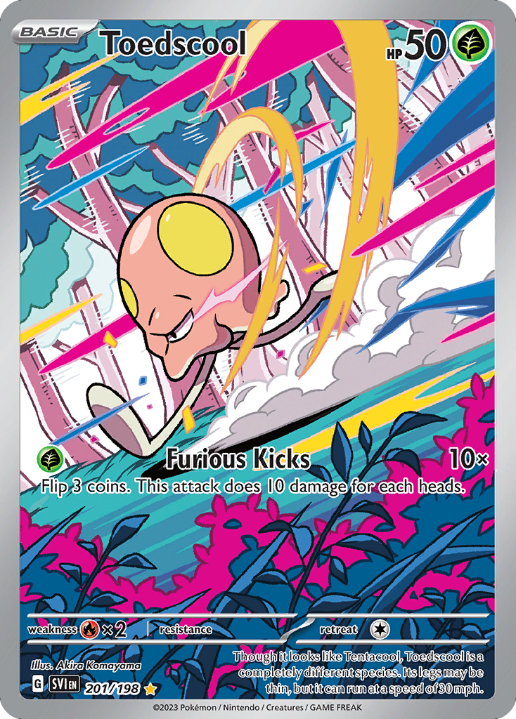 Toedscool 201/198 Illustration Rare Scarlet & Violet NM/M