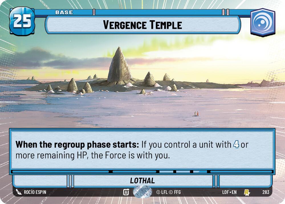 Vergence Temple (Hyperspace) 283 Rare Legends of the Force NM/M
