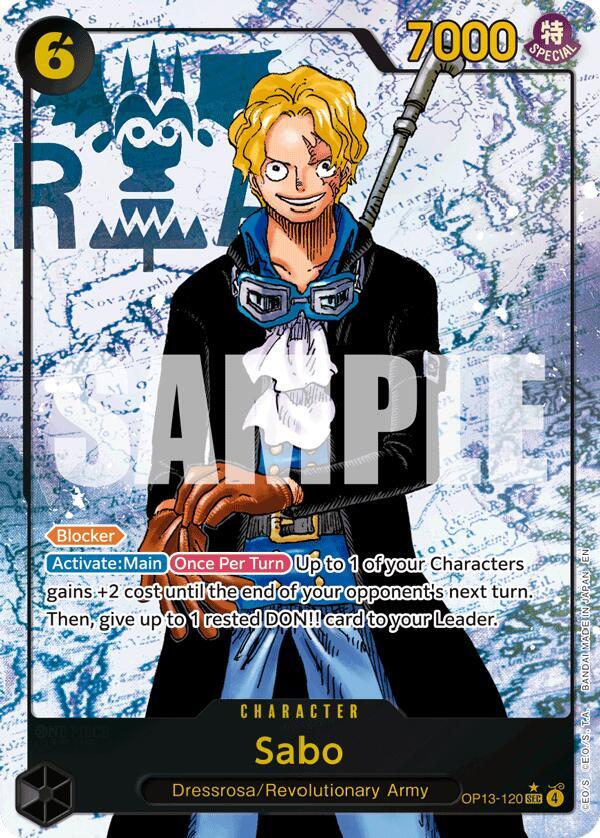 Sabo (120) (Parallel) OP13-120 Secret Rare Carrying On His Will NM/M