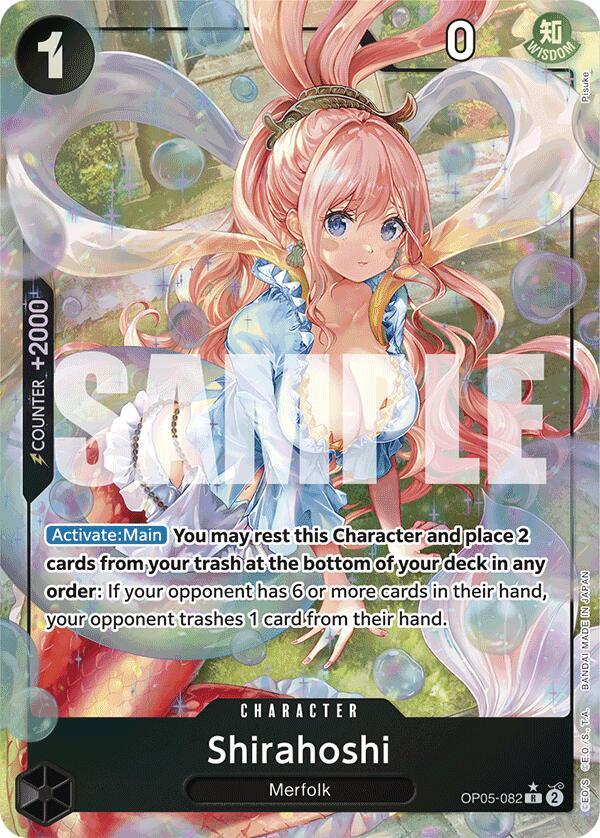 Shirahoshi (Alternate Art) OP05-082 Rare Foil Premium Booster -The Best- NM/M