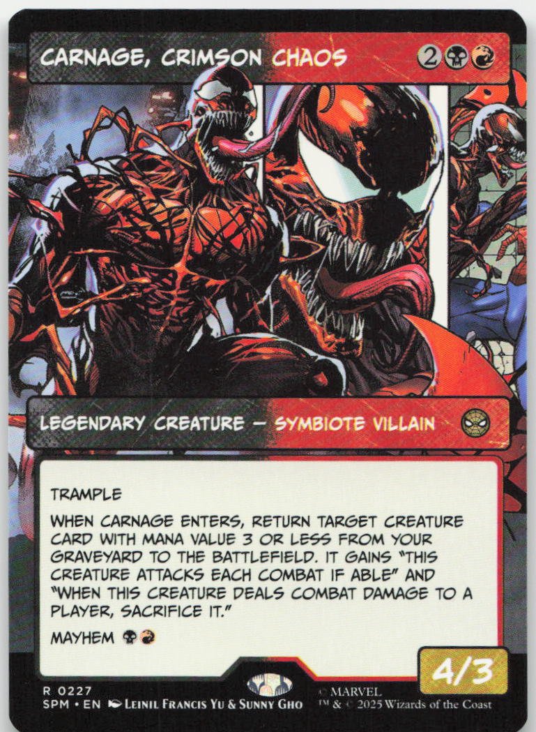 Carnage, Crimson Chaos (Borderless) R Marvel's Spider-Man 227 NM