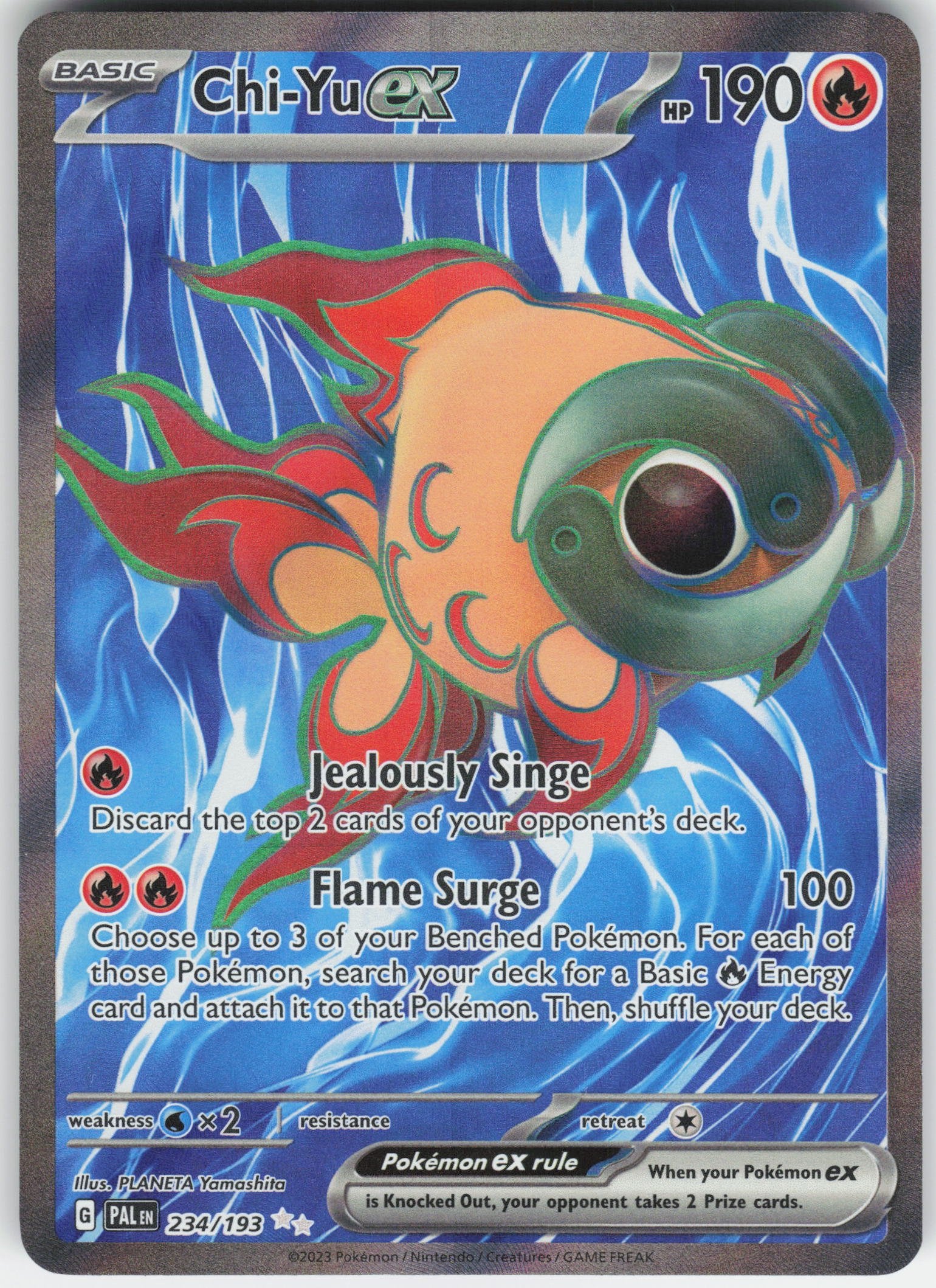 Chi-Yu ex Ultra Rare SV02: Paldea Evolved 234/193 NM