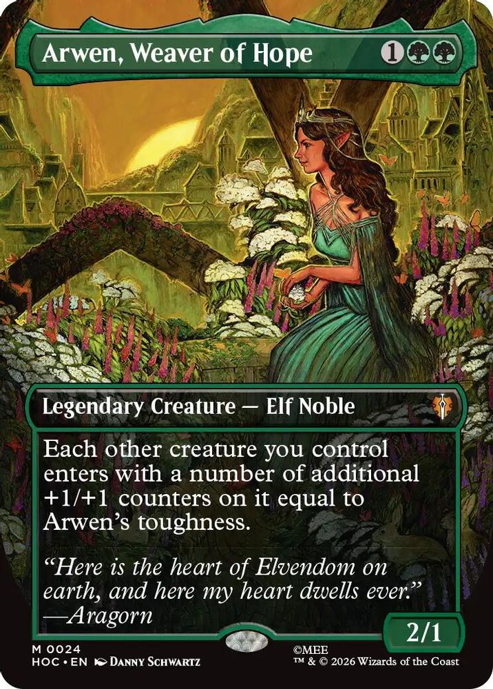Arwen, Weaver of Hope (Borderless) 24 Mythic Foil The Hobbit: Eternal-Legal NM/M