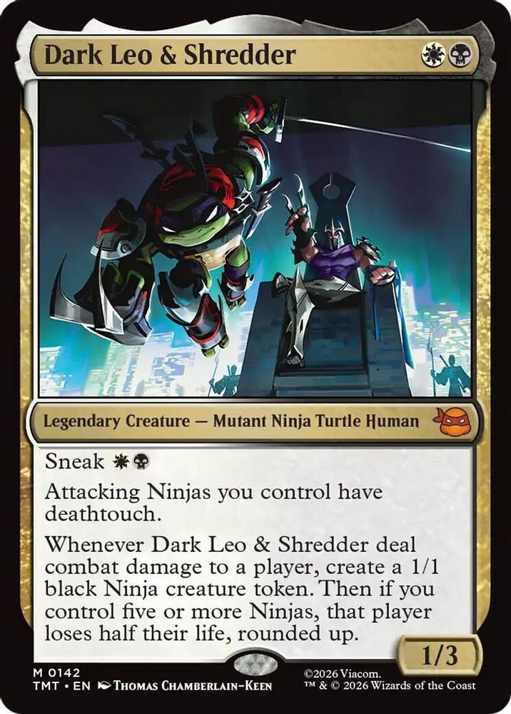 Dark Leo & Shredder 0142 Mythic Teenage Mutant Ninja Turtles NM/M