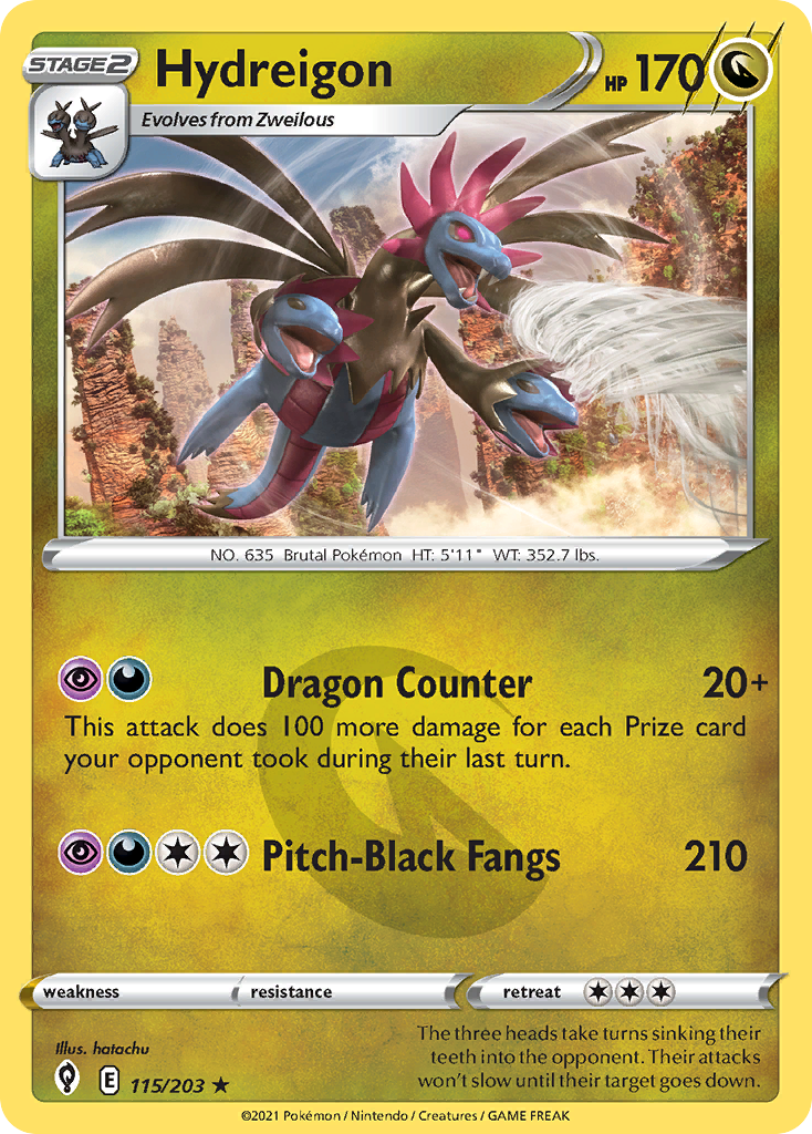Hydreigon 115/203 Rare Evolving Skies Holo NM/LP