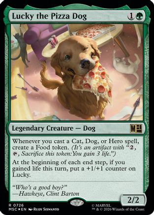 Lucky the Pizza Dog 726 Foil Rare Commander: Marvel Super Heroes NM/M