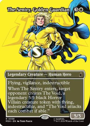The Sentry, Golden Guardian (Borderless) 358 Rare Marvel Super Heroes NM/M