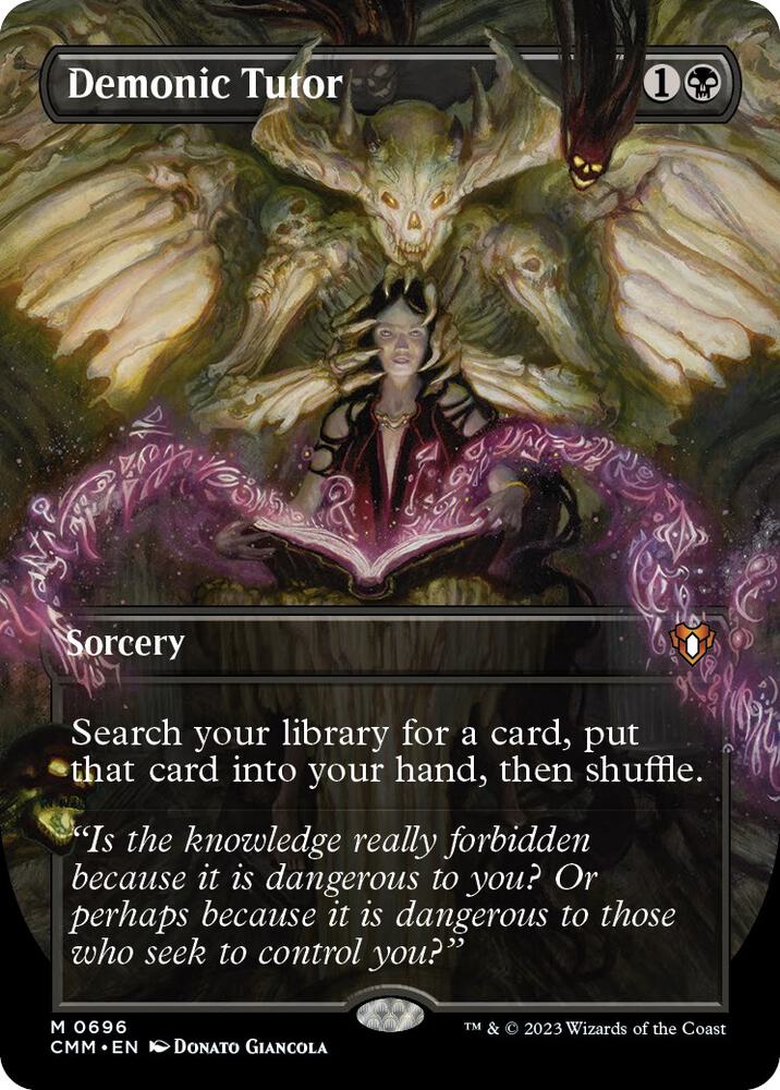 Demonic Tutor (Borderless) 696 Mythic Commander Masters NM/M