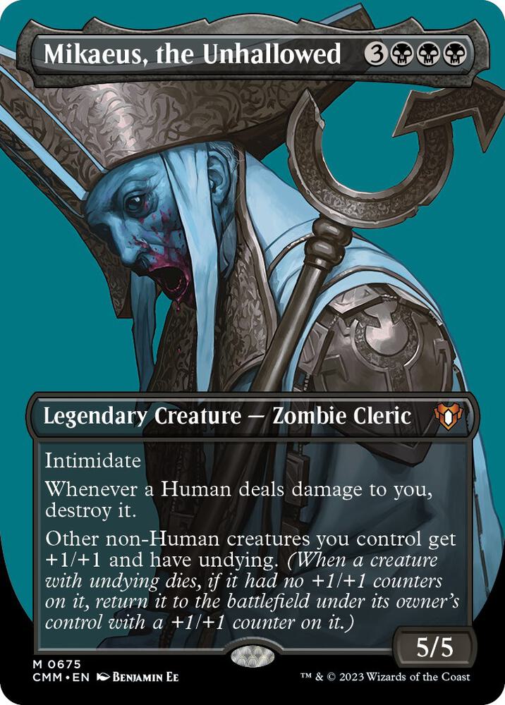 Mikaeus, the Unhallowed (Borderless) 675 Mythic Commander Masters Foil NM/M