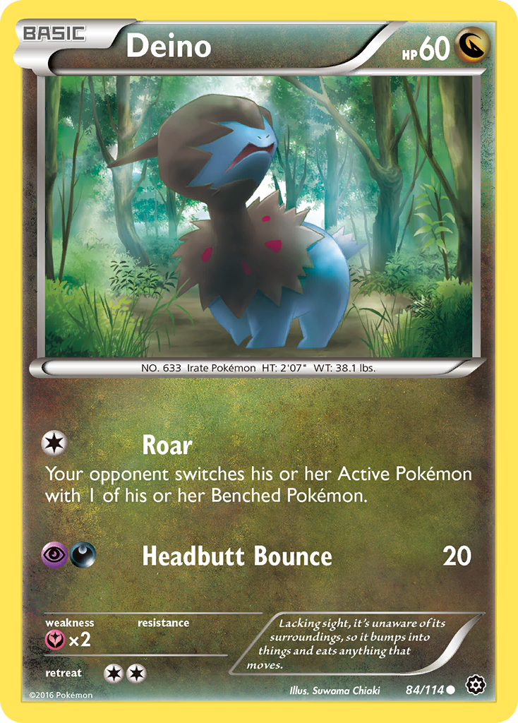 Deino 84/114 Common Reverse Holo Steam Siege NM/LP