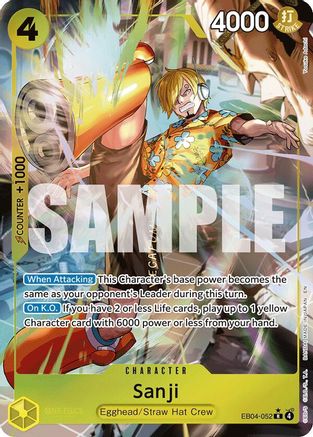 Sanji (Alternate Art) EB04-052 Rare Adventure on Kami's Island NM/M