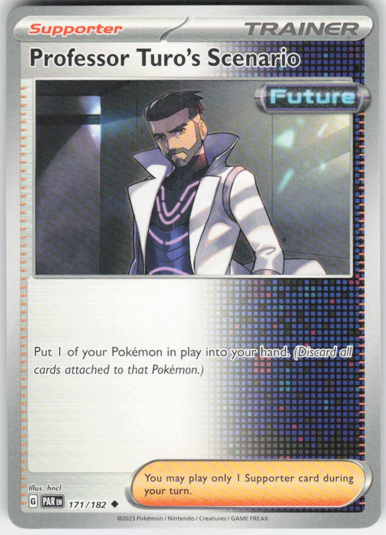 Professor Turo's Scenario Uncommon SV04: Paradox Rift 171/182 NM (Back)