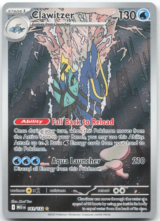 Clawitzer - Illustration Rare ME01: Mega Evolution 141/132 NM