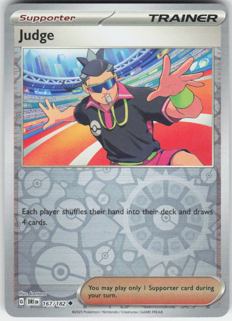 Judge - Uncommon SV10: Destined Rivals 167/182 NM Rev Holo