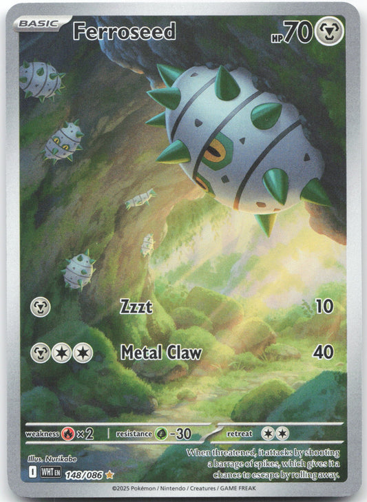 Ferroseed - Illustration Rare SV: White Flare 148/086 NM