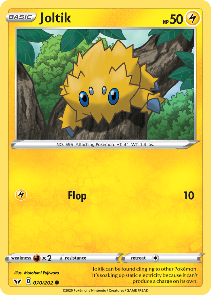 Joltik 070/202 Common Reverse Holo Sword & Shield NM/LP