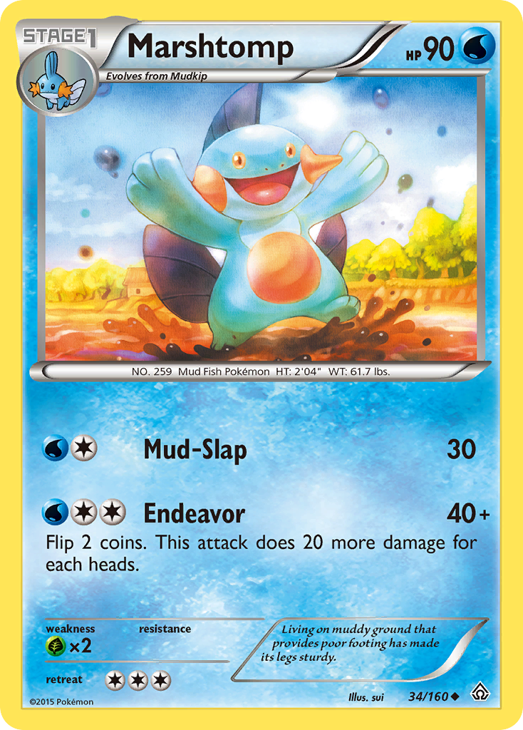 Marshtomp 34/160 Uncommon Primal Clash NM/LP