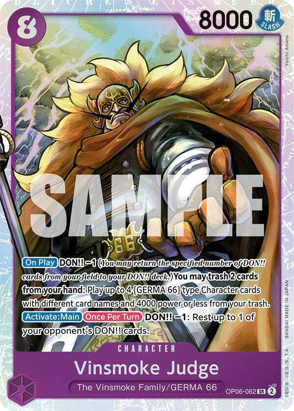 Vinsmoke Judge OP06-062 Super Rare Wings of the Captain NM/M