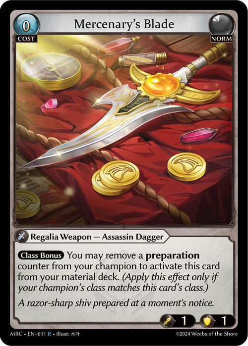 Mercenary's Blade 011 Rare Mercurial Heart NM/M