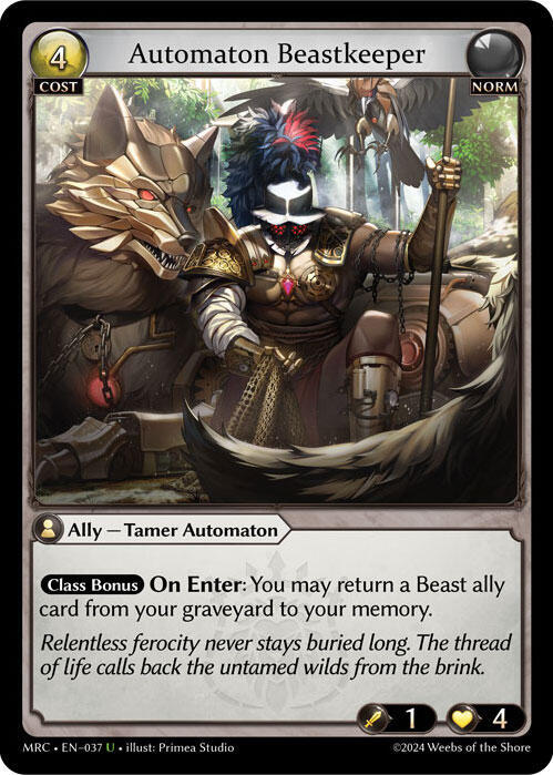 Automaton Beastkeeper 037 Uncommon Mercurial Heart NM/M