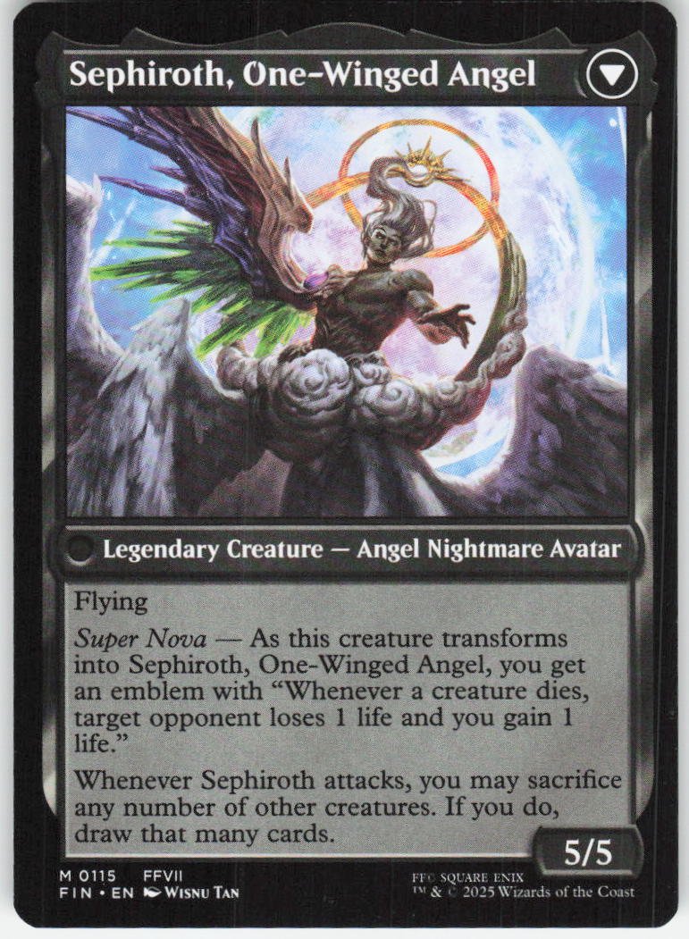 Sephiroth, Fabled SOLDIER M FINAL FANTASY 115 NM (Back)