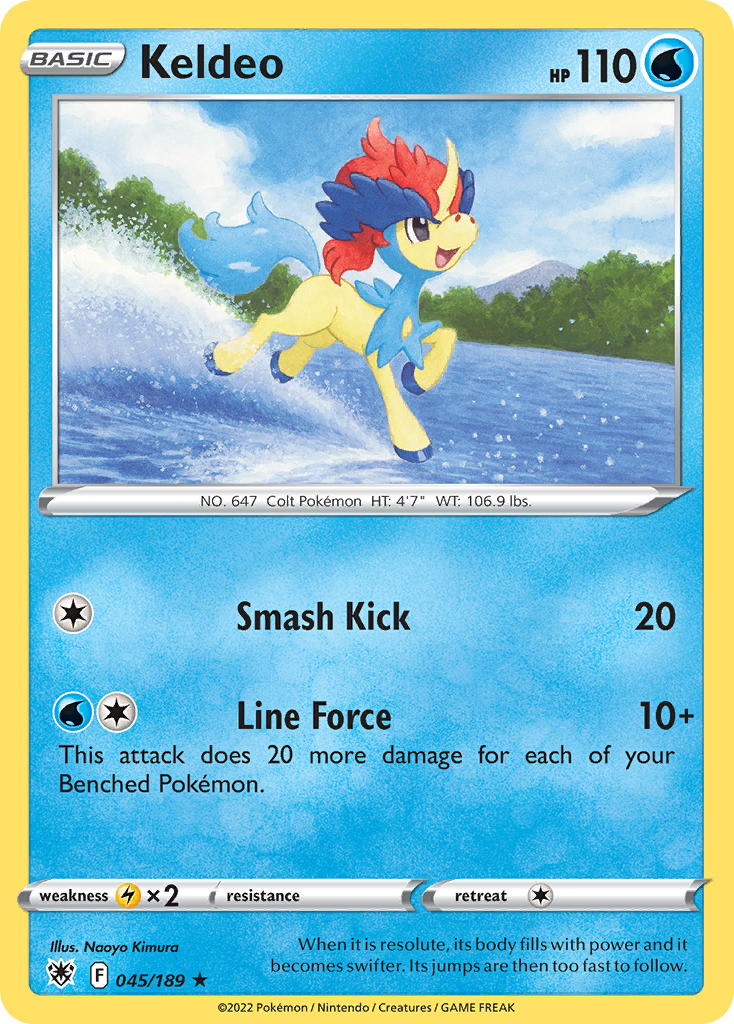 Keldeo 045/189 Rare Astral Radiance Holo NM/LP
