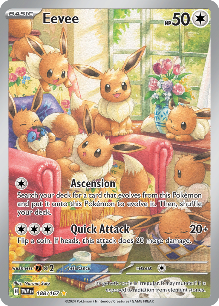 Eevee 188/167 Illustration Rare Twilight Masquerade NM/M