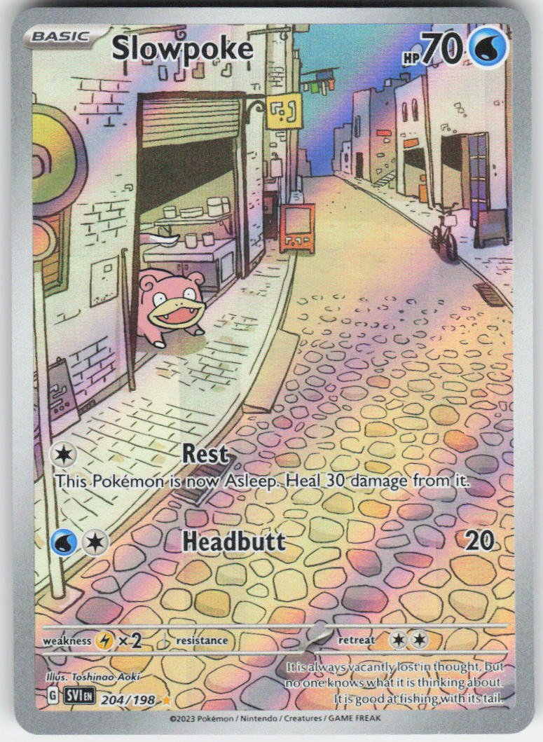 Slowpoke - Illustration Rare SV01: Scarlet & Violet Base Set 204/198 NM (Back)