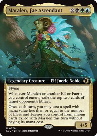 Maralen, Fae Ascendant (Extended Art) 376 Rare Lorwyn Eclipsed Foil NM/M