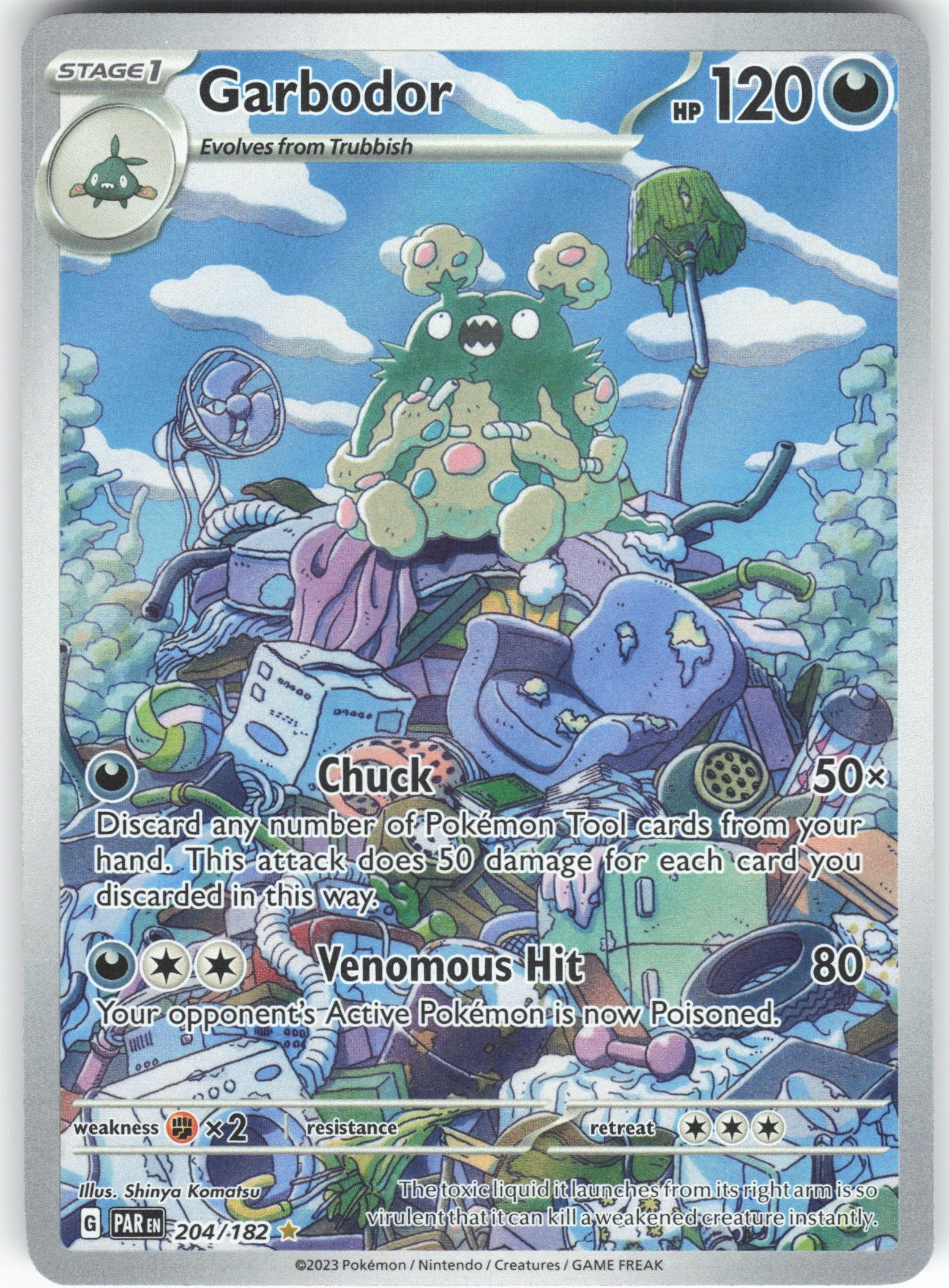 Garbodor Illustration Rare SV04: Paradox Rift 204/182 NM