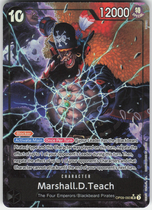 Marshall.D.Teach (093) (Alternate Art) SR Emperors in the New World OP09-093 NM