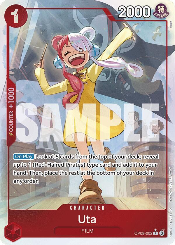 Uta (Parallel) OP09-002 Rare Emperors in the New World NM/M