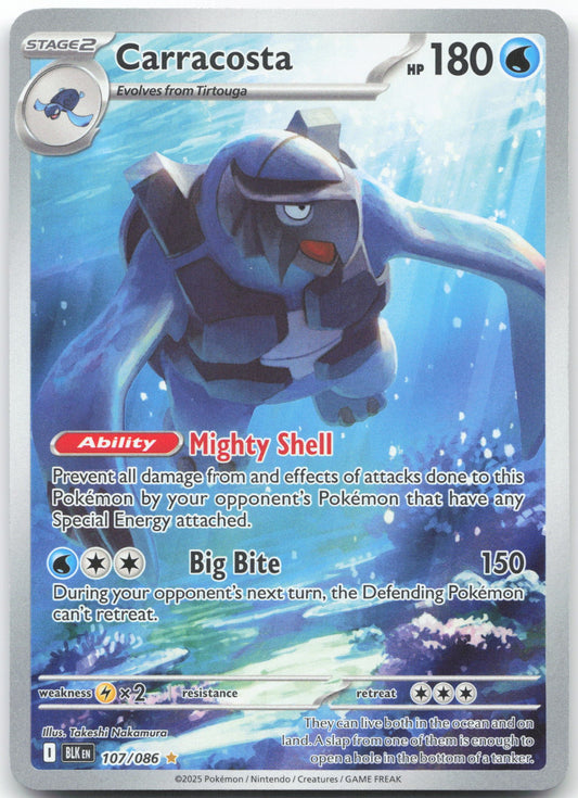 Carracosta - Illustration Rare SV: Black Bolt 107/086 NM