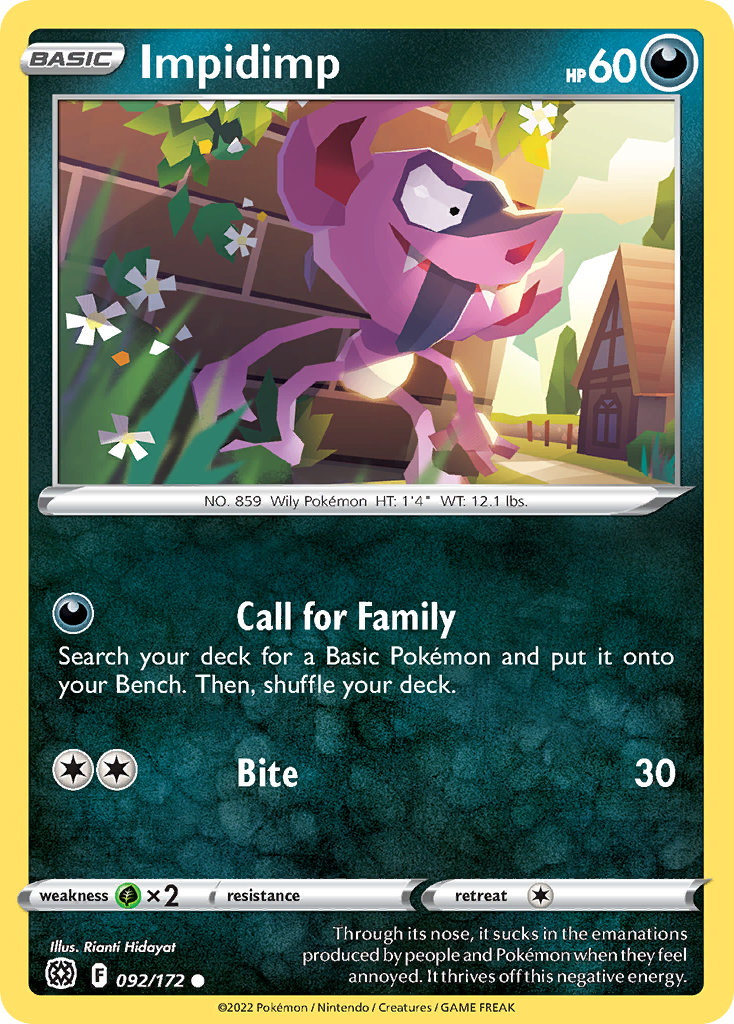 Impidimp 092/172 Common Reverse Holo Brilliant Stars NM/LP