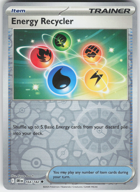 Energy Recycler Uncommon SV10: Destined Rivals 164/182 NM Rev Holo