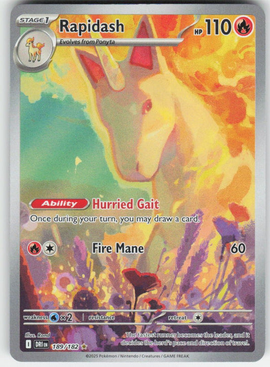 Rapidash - Illustration Rare SV10: Destined Rivals 189/182 NM